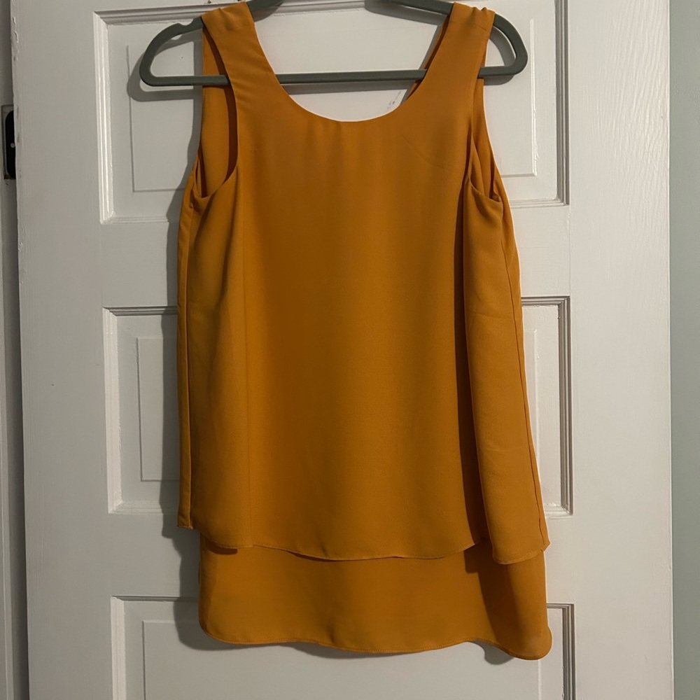 Rose & Olive Mustard V-Neck Blouse